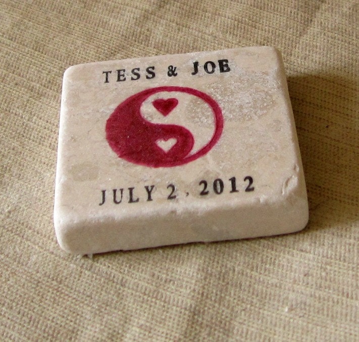 Yin and Yang Save the Date Magnets or Wedding Favors, Set of 25