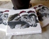 Horse Coasters, Set of 4, Ready to Ship
