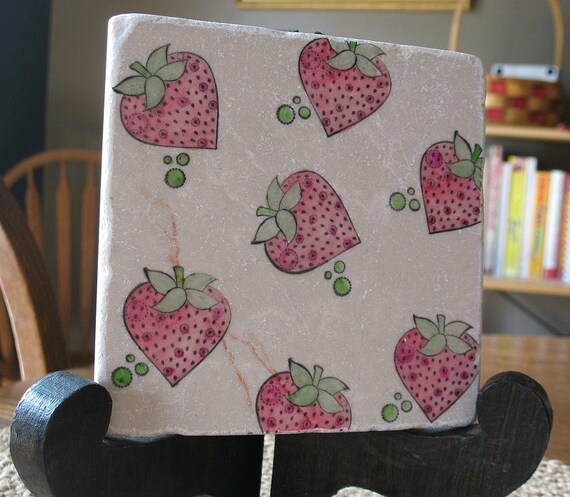 Strawberry Kitchen Trivet, Ready to Ship
