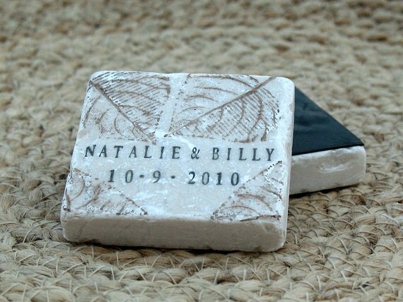 Brown Fall Leaves Wedding Favors or Save the Date Magnets, Set of 25