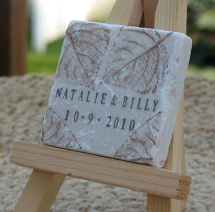 Brown Fall Leaves Wedding Favors or Save the Date Magnets, Set of 25