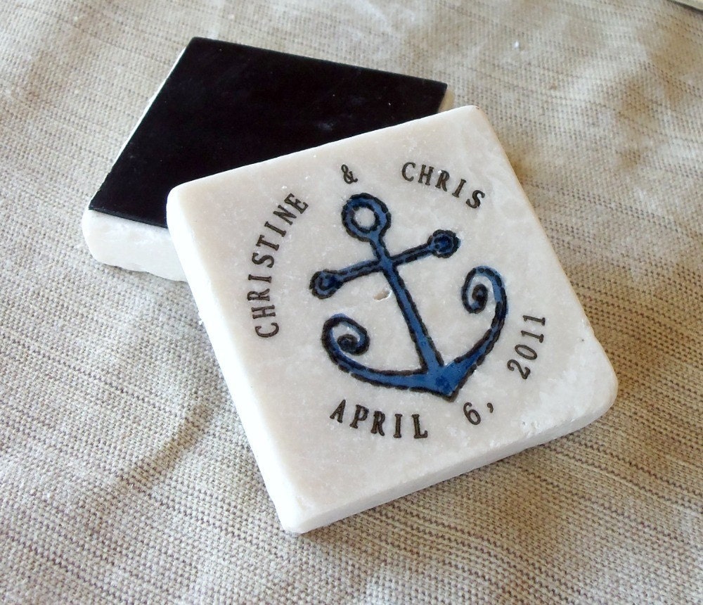 Nautical Anchor Save the Date Magnets, Wedding Favors, Set of 25