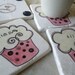 Cupcake Coasters, Set of 4, Ready to Ship