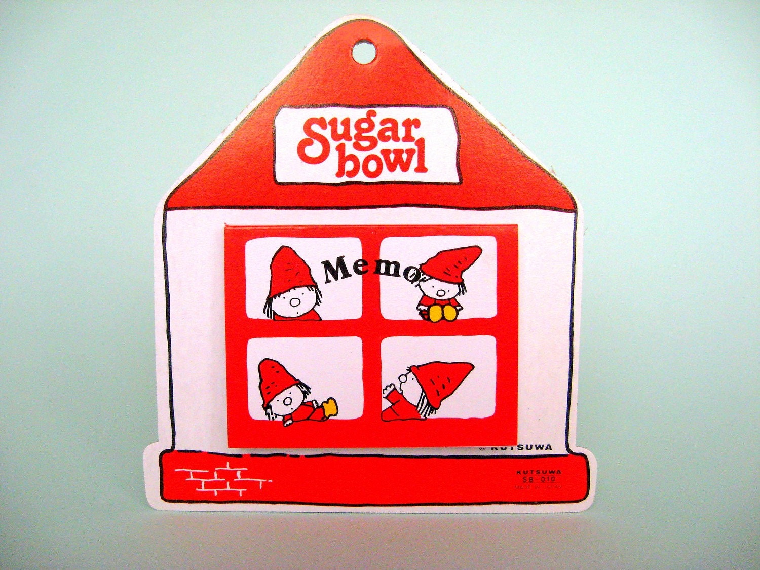 Vintage Kutsuwa RARE Sugar Bowl Memo Pad 1980s JAPAN