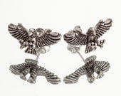 LANDING EAGLE STUDS -  Antique Silver Stud Earrings