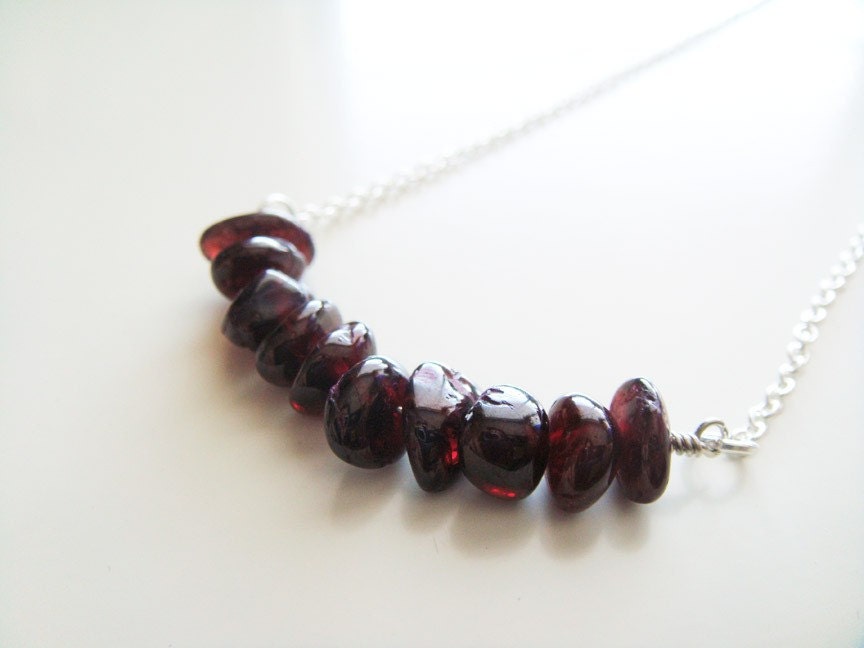 Pomegranate Kernels Necklace - Garnet