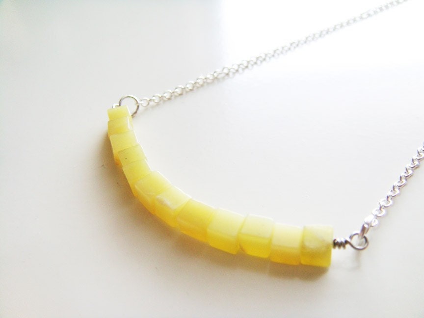 Cubism Necklace - Lemon Jade