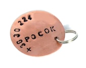 Copper dog ID tag - Personalized - large
