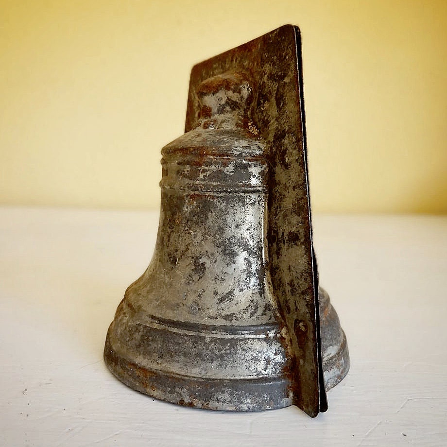 vintage chocolate mold, bell shaped (presumably German) with lovely rusty patina