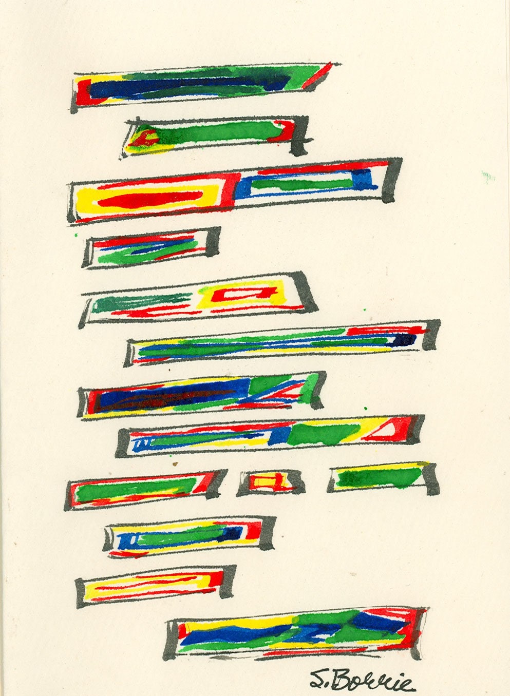 Painted Cards - set of 5