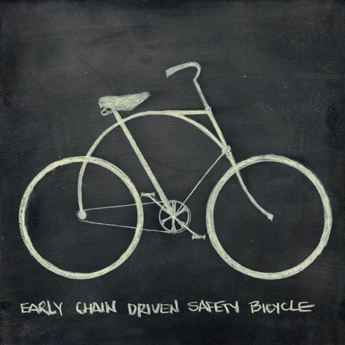 Early Chain Driven Safety Bicycle PRINT