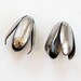 2 Large brass LEAF jewelry bead end caps. 21mm x 13mm (ST112)