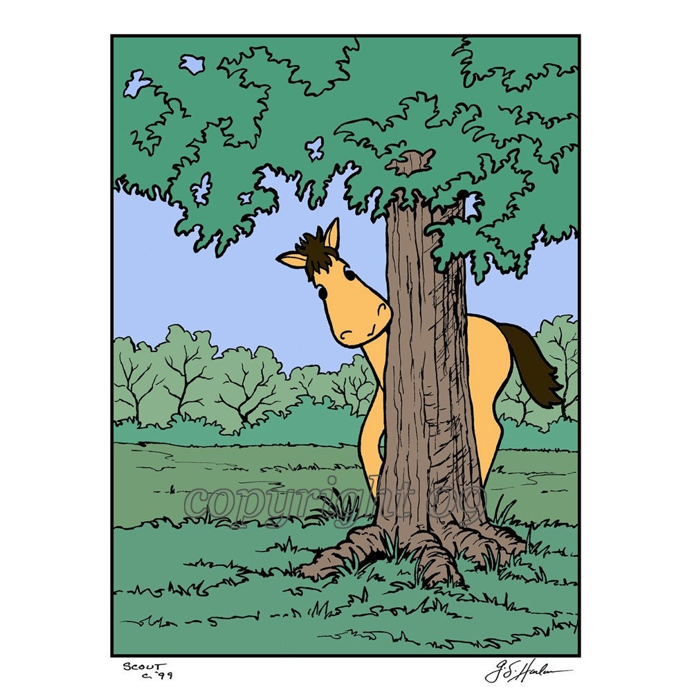 Horse Character Fine Art Note Cards - 4 Pack