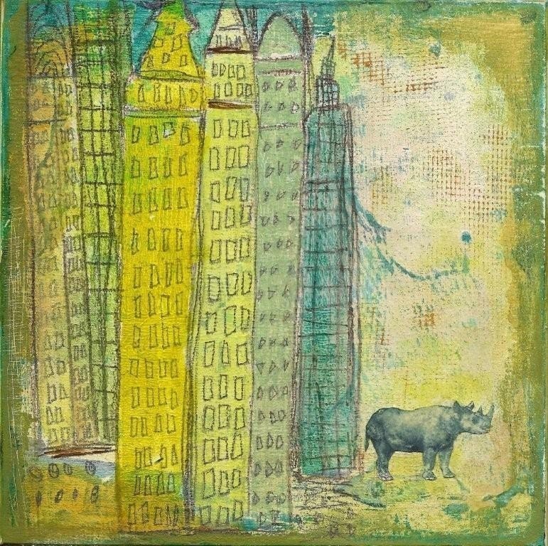 SANCTUARY Rhinoceros Art Print