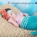 On Sale Mermaid Tail Cocoon, Mermaid Set, Shell Top, Crochet, Photography Prop, 6 to 9 Months, Baby Costume