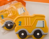 Dump Truck Cookies (12 numbered favors, bagged & bowed)