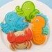 Sea Animal Sugar Cookies (12 favors, bagged and bowed)