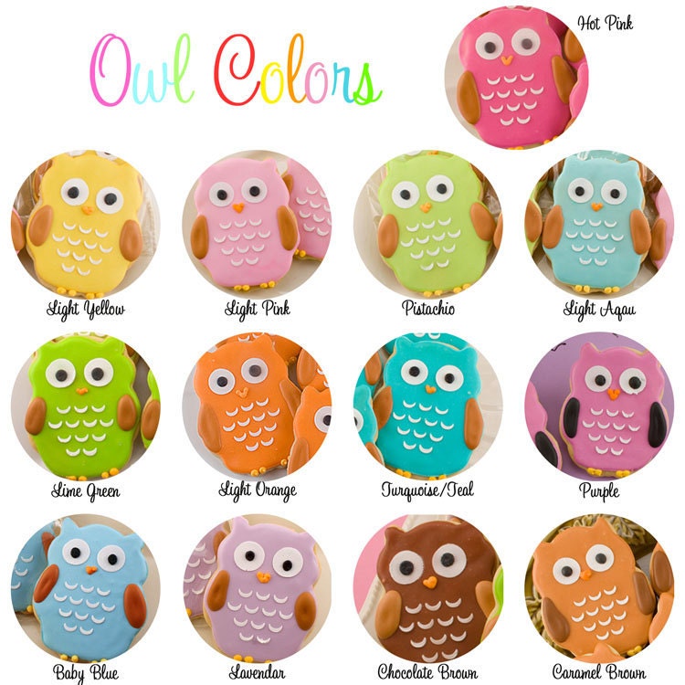 Owl Cookies, MINI SIZE baby owls - 3 dozen
