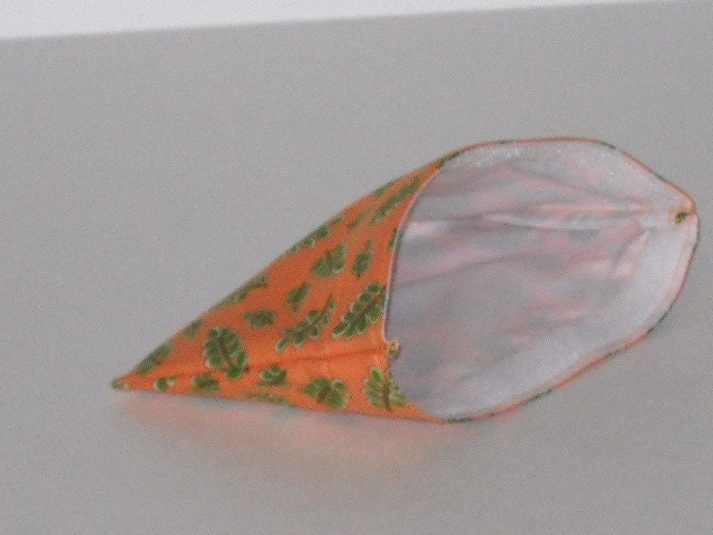 Snack Bag - Reusable - Eco Friendly  - Orange with Green Leaves