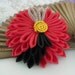 Kanzashi, Tsumami Kusudama Red, Black and Pink