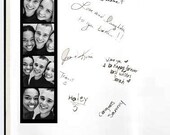 Photobooth,wedding, party Guest Book for 50 Photos 2" x 6"  - Choose over 50 fabrics, 10 Satin Ribbon Colors, and Customized Monogram Card