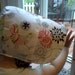SALE-The Bella Sol Bebe Seamless brim Baby Bonnet in Swirly Birds and Polka Dots
