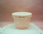 Cute Polka Dots on Soft Pink 1 3/8-inch cupcake cups (set of 25)