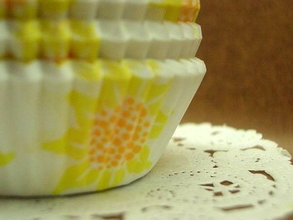 Cute Sunflowers Small cupcake cups (set of 50)