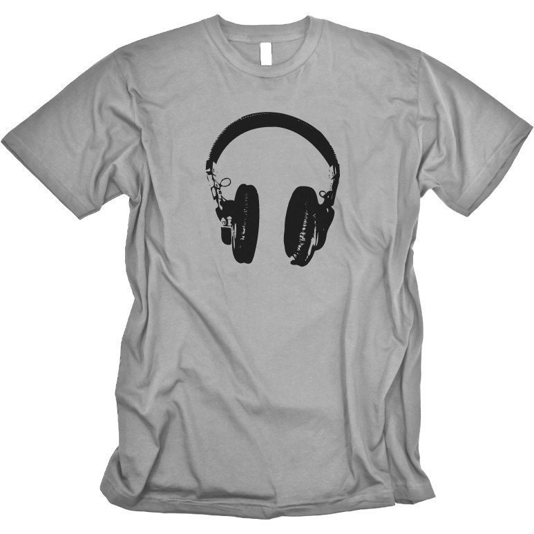 DJ Headphones Music Tshirt Graphic Tee Mens Shirt S M L XL XXL
