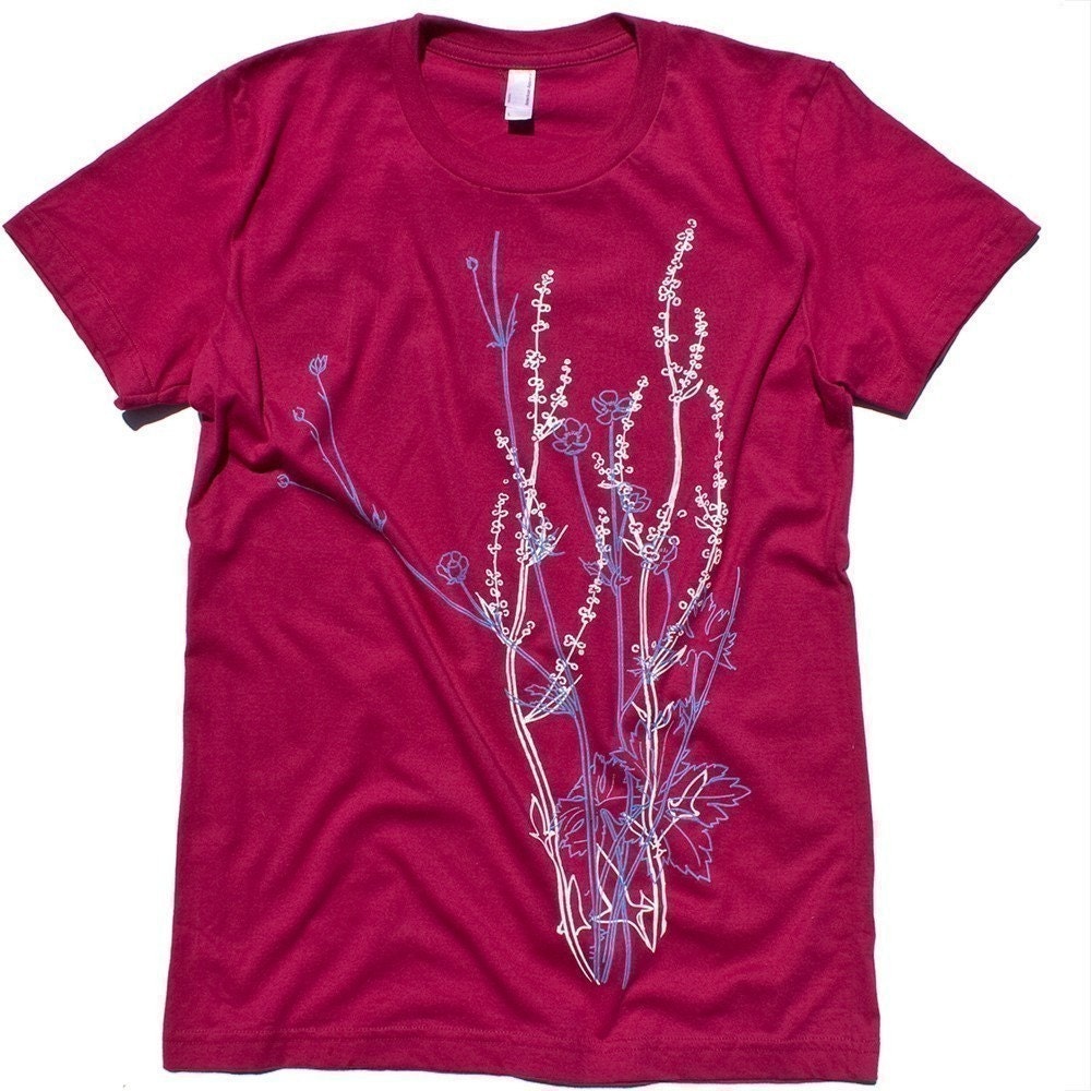 Beautiful Weeds Tshirt Flowers WOMENS Tee