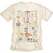 Mushrooms Tee Vintage Science Tshirt MENS Creme