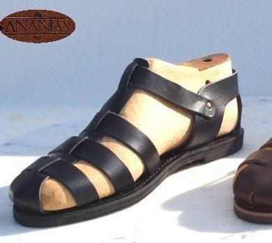 Greek Roman leather sandals for men by AnaniasSandals on Etsy
