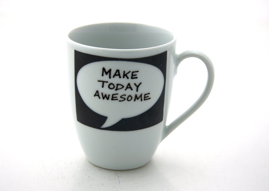 Awesome encouragement graduation speech bubble mug