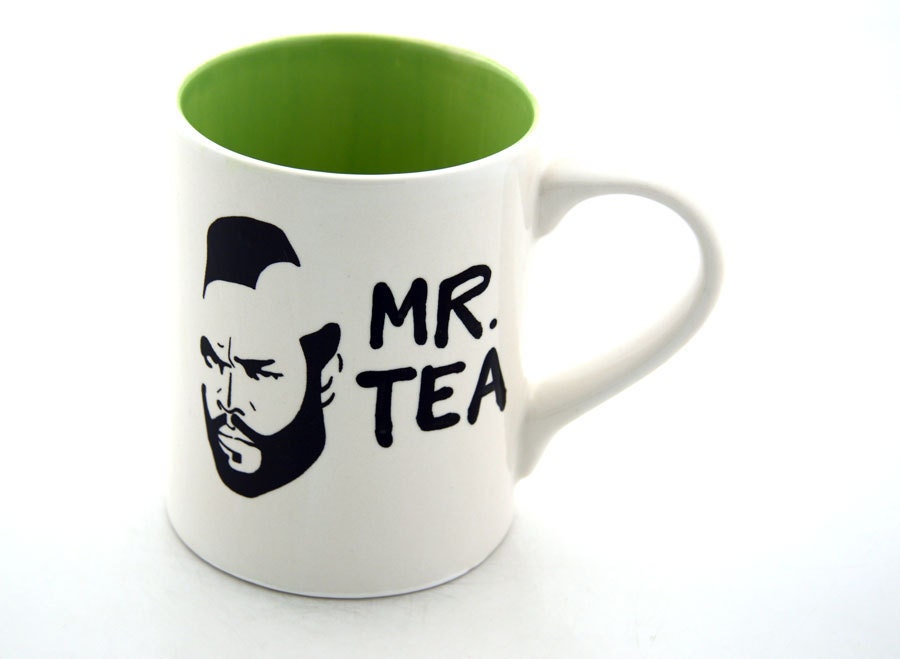 Mr T Mug Tea Cup Featuring Mr. T THE ORIGINAL an 80s Retro Flashback LIME