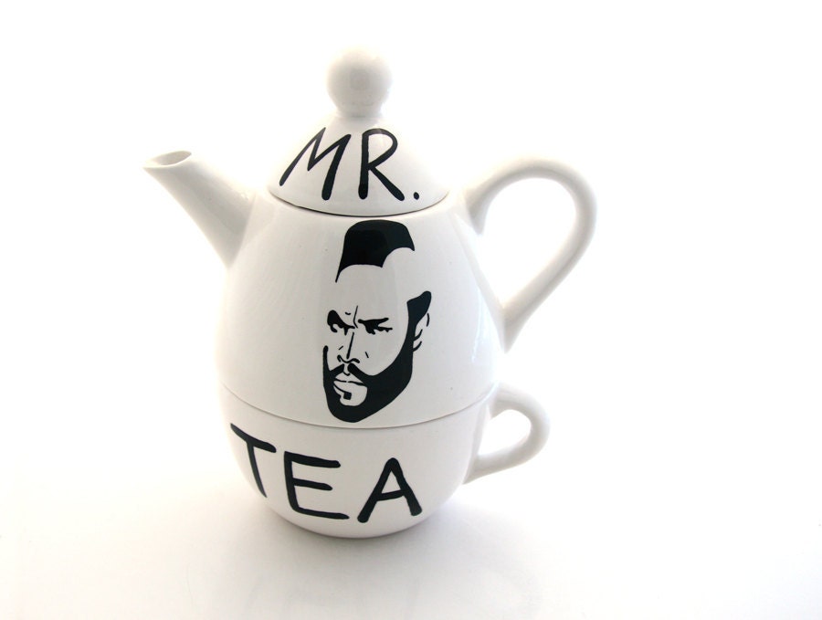 Mr. T Tea Teapot Tea For One By Lennymud on Etsy