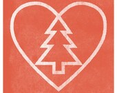 Portland Tree Heart (Coral)