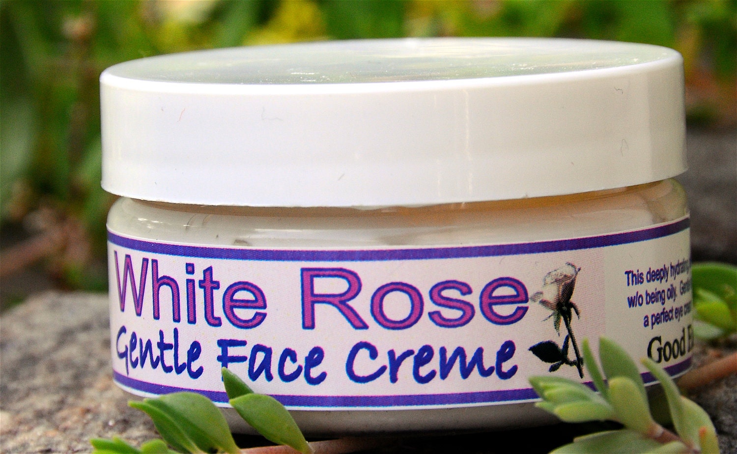 WHITE ROSE Gentle Face Cream - VEGAN - free of synthetic dyes, fragrances and preservatives - perfect for problem skin