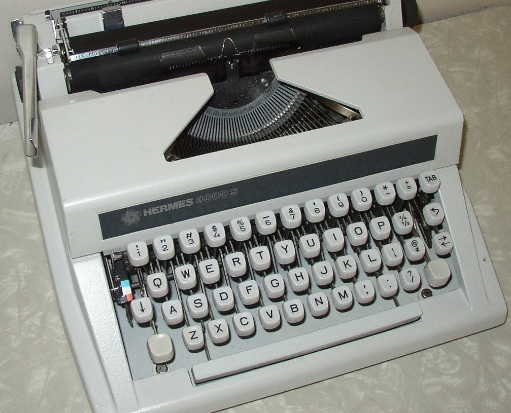 Hermes 3000 S Manual Portable Typewriter SALE by retroology