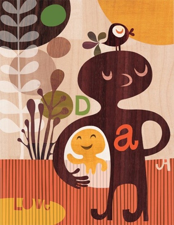 daddy love... limited edition giclee print of an original illustration (8.5 x 11in)