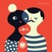 LOVE... limited edition giclee print of an original illustration (8 x 8 in, 20 x 20 cm)