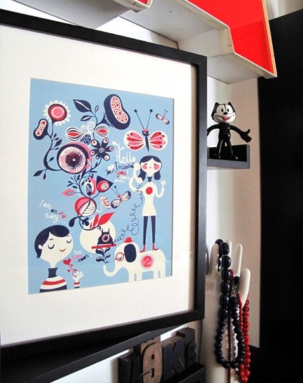 sweet anticipation... limited edition giclee print of an original illustration (8.5 x 11)