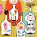 spirits in my bottle garden - limited edition giclee print of an original illustration (8.5 x 11 in)