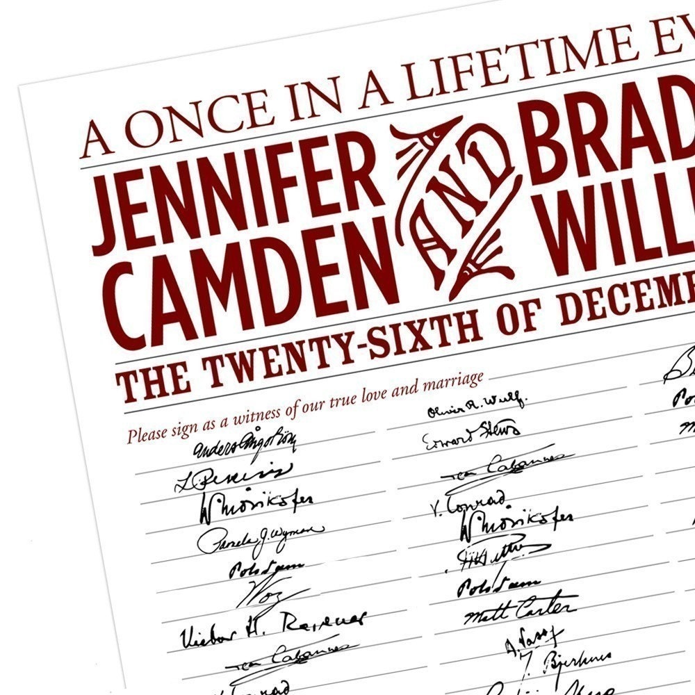 Printable Guest Book Alternative (PDF)