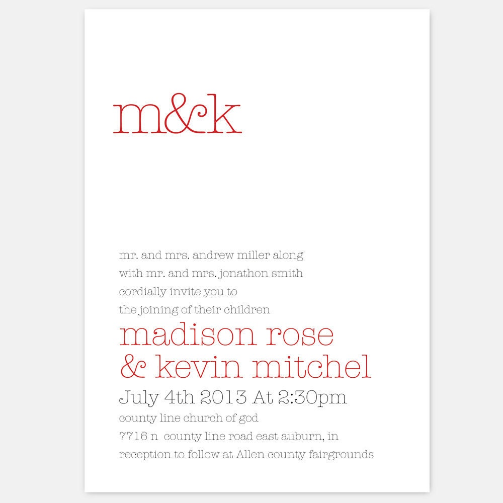 Printable Madison Invitation (PDF)