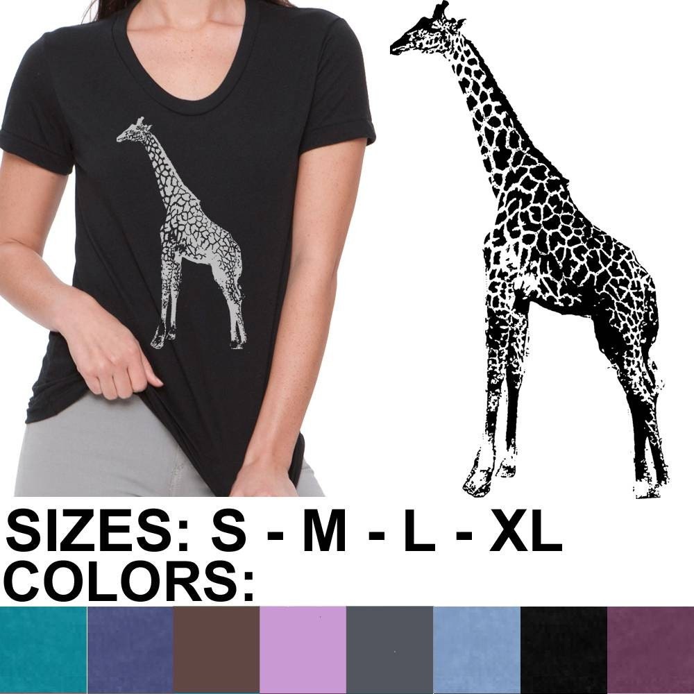 Giraffe American Apparel 50/50 Poly-Cotton Short Sleeve Women's T-Shirt (BB301)