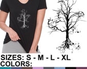 Swirl Tree American Apparel 50/50 Poly-Cotton Short Sleeve Women's T-Shirt (BB301)