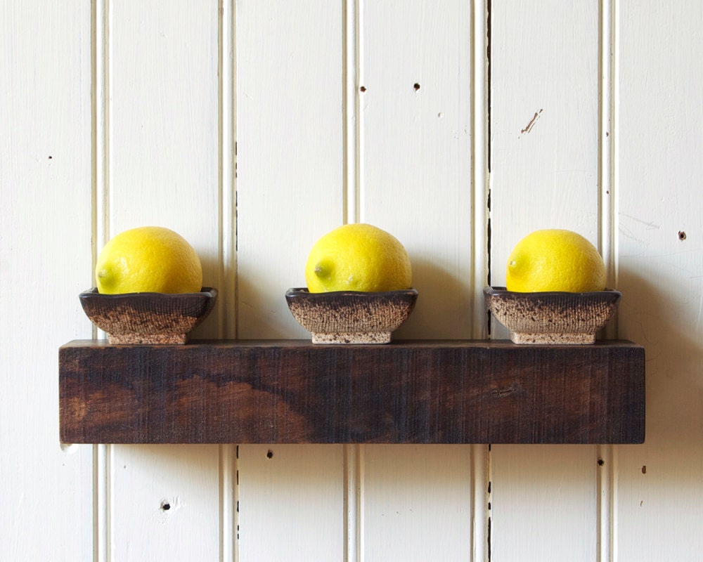 Rustic Floating Shelf // Reclaimed Wood // 18 inch Tropical Hardwood // Ready to Ship
