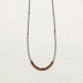Everyday Necklace Beaded // Gray and Copper // Minimal and Rustic Seed Beads