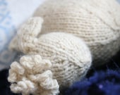 Organic Wool Sheep  - Hand Knit Stuffed Animal