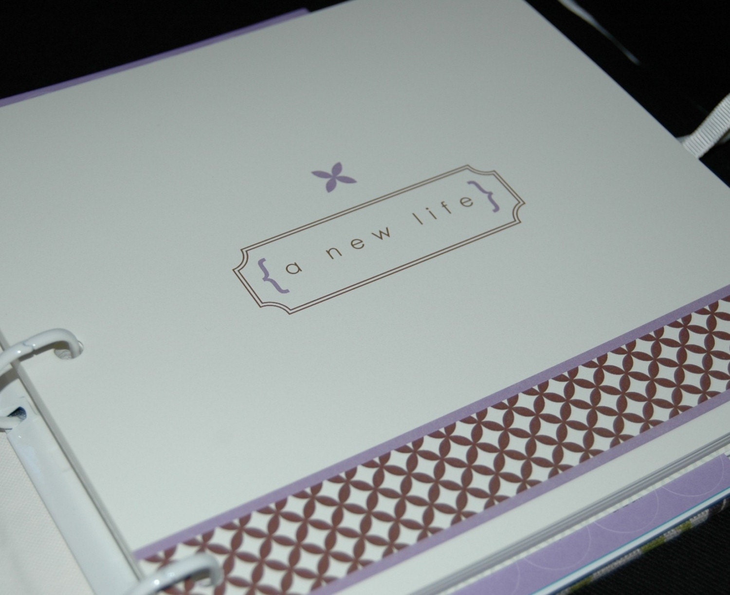 NEW... GIRL Modern Baby Memory Book . Solid Vibrant Purple Album